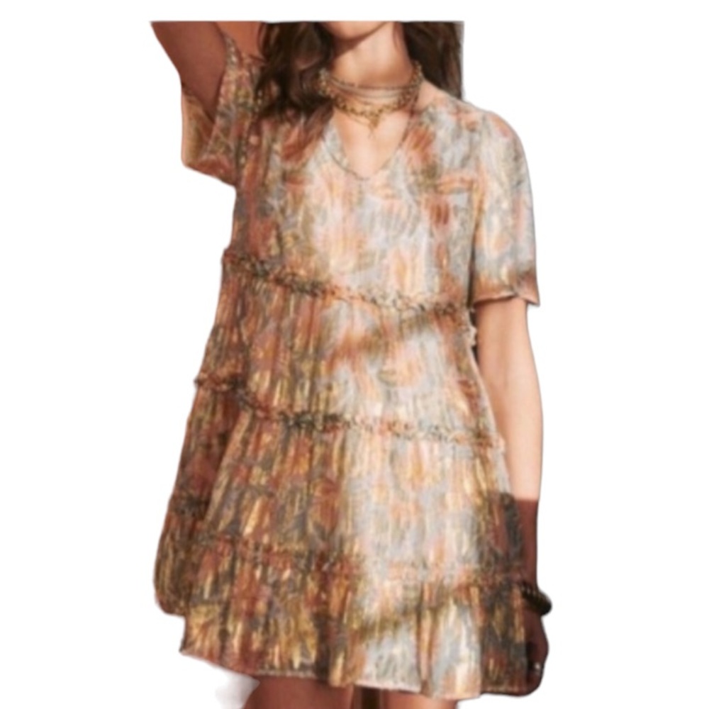 Sezane Laureline Jungle Printaniere Silk Dress - Picture 2 of 11